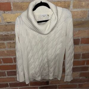 Calvin Klein Cream Cable Knit Sweater